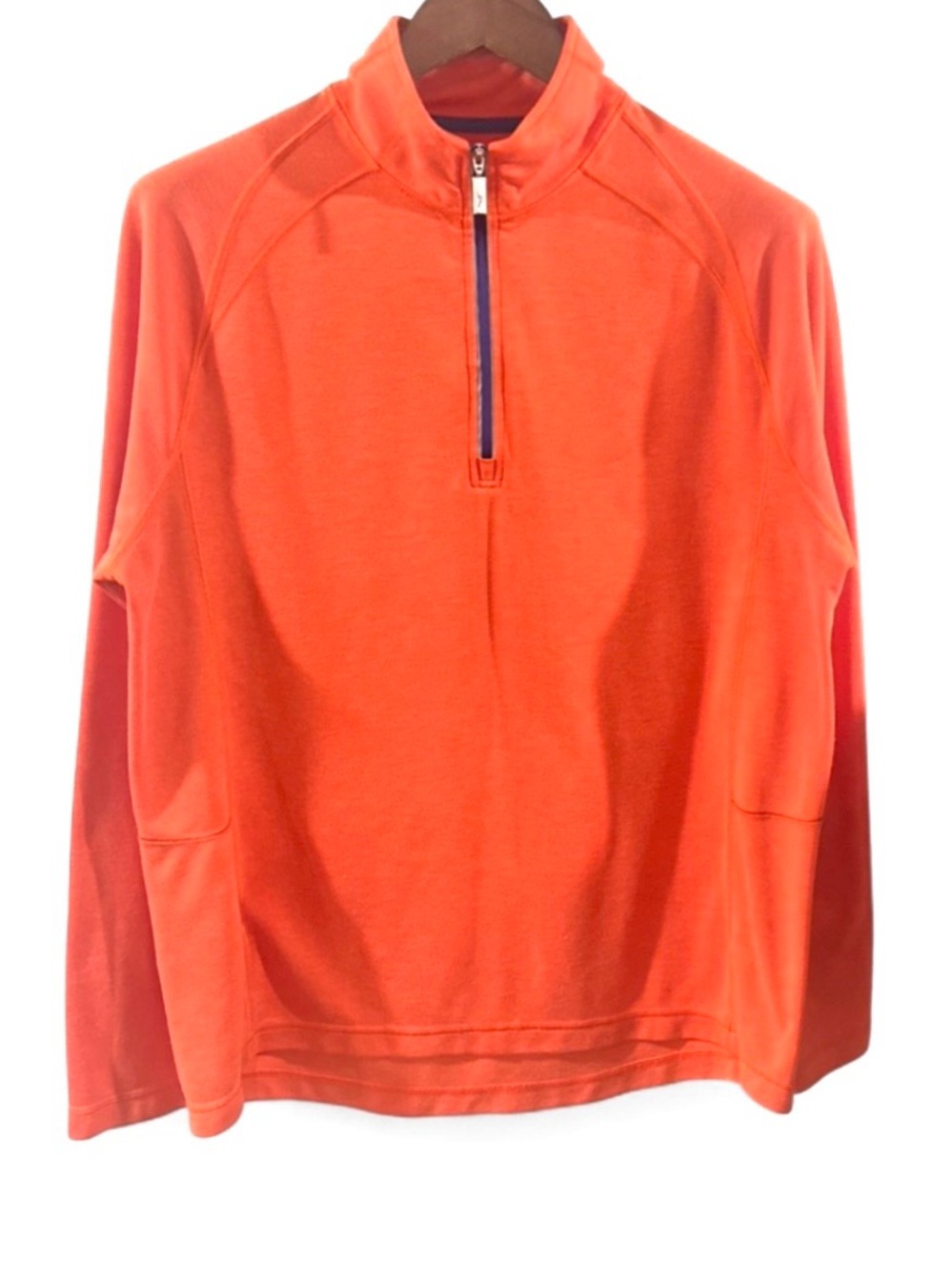 Tommy Bahama Orange Quarter-Zip Pullover Size Men’s Medium